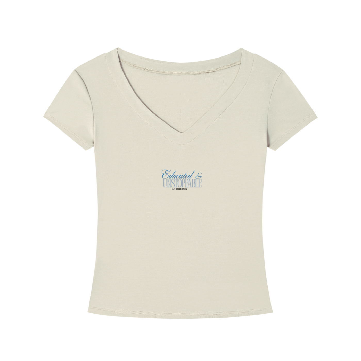 Educated & Unstoppable ( V-Neck) T-Shirt