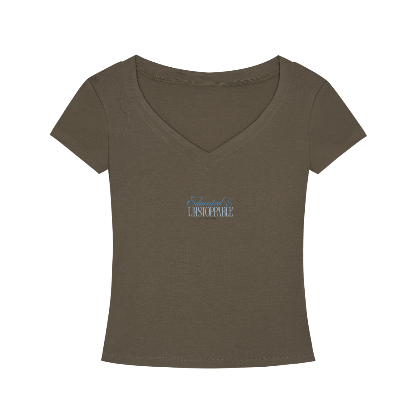 Educated & Unstoppable ( V-Neck) T-Shirt