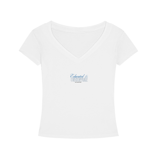 Educated & Unstoppable ( V-Neck) T-Shirt